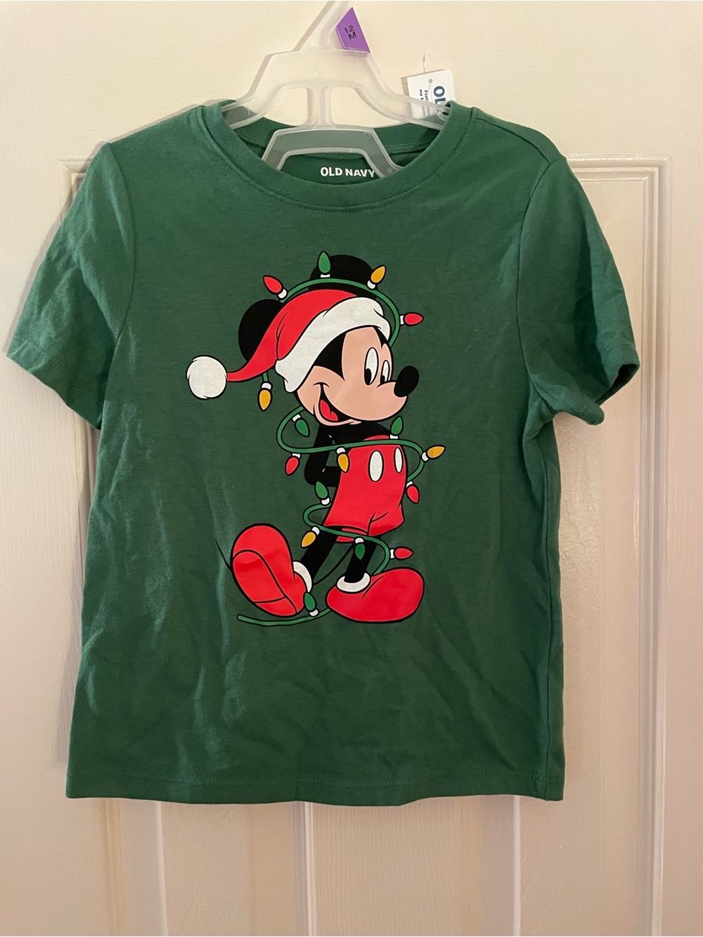 Old Navy Kids' Green Mickey Mouse Holiday T-Shirt 5t NWT